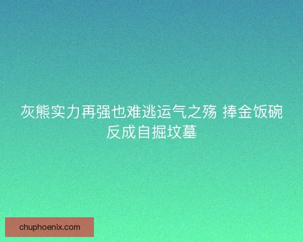 灰熊实力再强也难逃运气之殇 捧金饭碗反成自掘坟墓